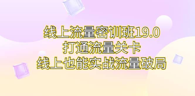 线上流量密训班19.0,打通流量关卡,线上也能实战流量破局第1张-极致技术工厂 线上流量密训班19.0,打通流量关卡,线上也能实战流量破局